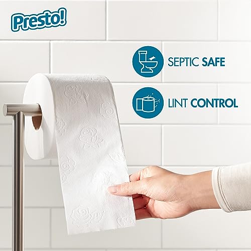 Presto! 2-Ply Ultra-Soft Toilet Paper, Unscented, White