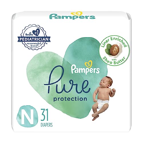 Pampers Pure Protection Diapers - Size 5, One Month Supply (132 Count), Hypoallergenic Premium Disposable Baby Diapers (Packaging May Vary)