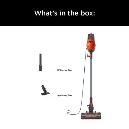 Shark HV301 Rocket Ultra-Light Corded Bagless Vacuum for Carpet and Hard Floor Cleaning with Swivel Steering, Gray/Orange