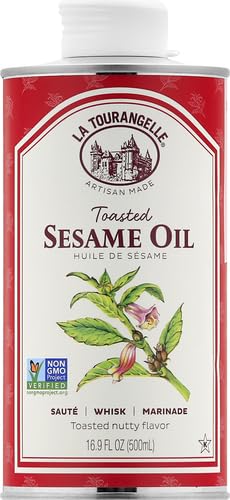 La Tourangelle, Toasted Sesame Oil, Great for Cooking, Add to Noodles, Stir-Fry, Vegetables, Vinaigrettes, and Marinades, 16.9 Fl Oz