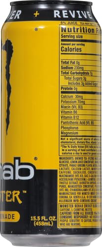 Monster Energy Rehab Tea + Lemonade + Energy, Energy Iced Tea, Energy Drink 15.5 Ounce (Pack of 15)