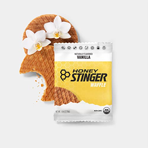 Honey Stinger Organic Honey Waffle | Energy Stroopwafel for Exercise, Endurance and Performance | Sports Nutrition for Home & Gym, Pre and Post Workout | Box of 16 Waffles, 16.96 Ounce (Pack of 16)