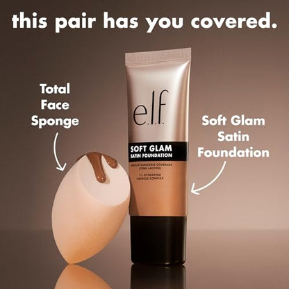 e.l.f. Soft Glam Foundation, Medium Coverage, Long-Lasting & Buildable Foundation For A Smooth, Satin Finish, Vegan & Cruelty-Free, 10 Fair Cool