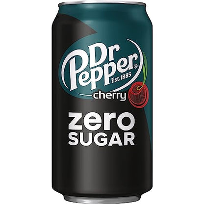 Dr Pepper Zero Strawberries and Cream Soda, 12 fl oz cans, 12 Pack