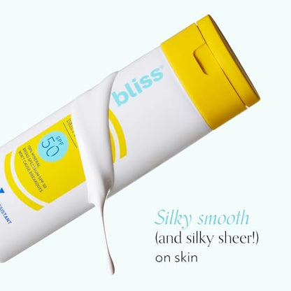 Bliss Block Star SPF 30 Invisible Daily Tinted Sunscreen with Zinc Oxide, Sunscreen & Makeup Primer - 100% Mineral Broad Spectrum Sunscreen with Titanium Dioxide and Antioxidant Blend,- 1.4 fl oz.