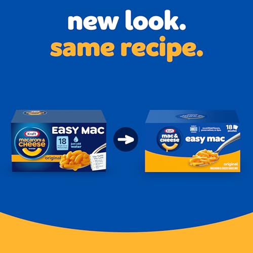 Kraft Easy Mac Original Macaroni & Cheese Microwavable Dinner (6 ct Packets)