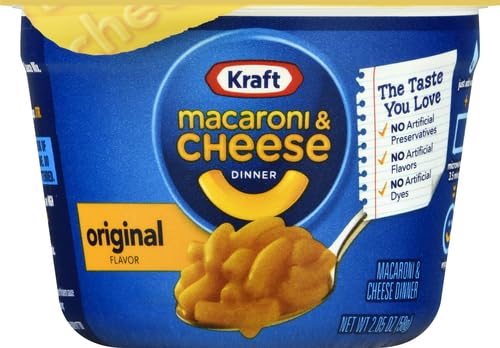 Kraft Original Easy Microwavable Macaroni and Cheese Cups (8 ct Box, 2.05 oz Cups)