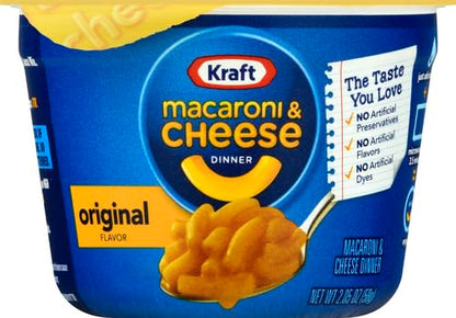 Kraft Original Easy Microwavable Macaroni and Cheese Cups (8 ct Box, 2.05 oz Cups)