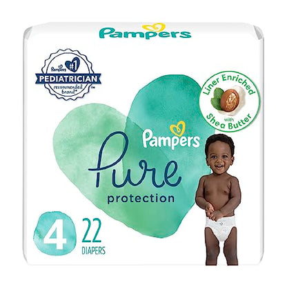 Pampers Pure Protection Diapers - Size 5, One Month Supply (132 Count), Hypoallergenic Premium Disposable Baby Diapers (Packaging May Vary)