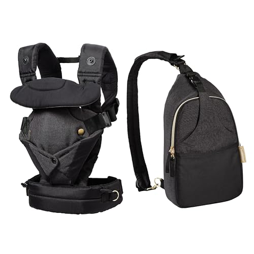 Infantino Flip Advanced 4-in-1 Carrier - Ergonomic, convertible, face-in and face-out front and back carry for newborns and older babies 8-32 lbs