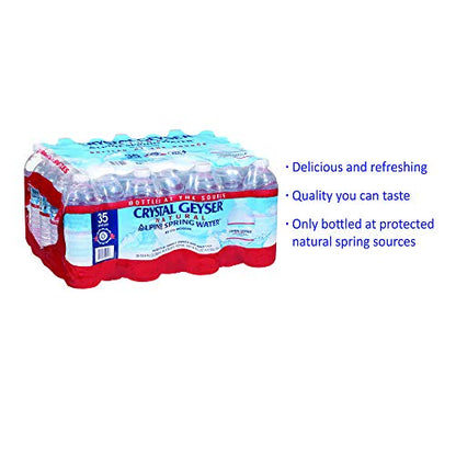 Alpine Spring Water,16.9 Fl Oz (Pack of 35),Bottled at the Source (075140350018)