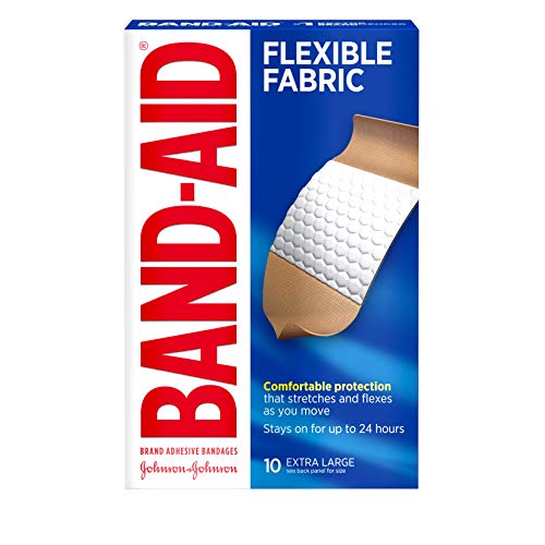 Band-Aid Brand Flexible Fabric Adhesive Bandages for Wound Care and First Aid, All One Size, 100 Count