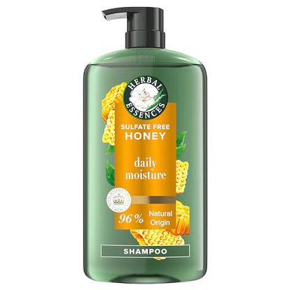 Herbal Essences Sulfate Free Shampoo with Honey for Daily Moisture, Nourishes Dry Hair, Moisturizing Shampoo with Certified Camellia Oil and Aloe Vera, Lightweight For All Hair Types, 33.8oz