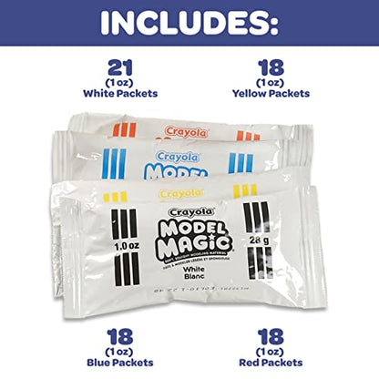 Crayola Model Magic - White (75ct), 1oz Modeling Clay Alternative, Air Dry Clay For Kids, Bulk Classroom Arts & Crafts Supplies