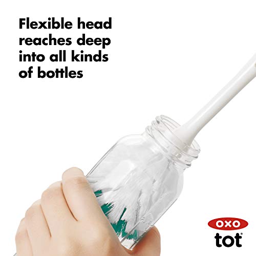 OXO Tot Bottle Brush with Nipple Cleaner and Stand - Gray