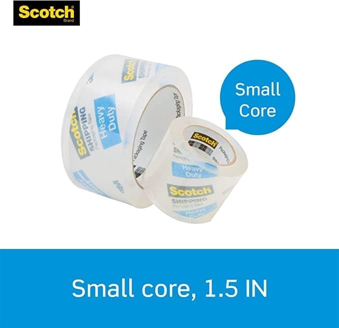 Scotch Heavy Duty Packaging Tape, 2 Inches x 800 Inches, Clear - 2 Count