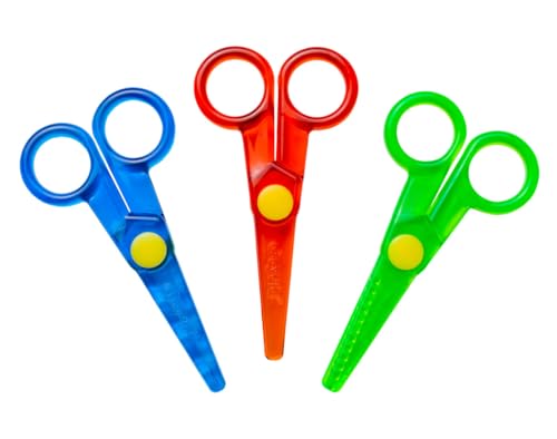 Crayola My First Safety Scissors, Toddler Art Supplies, 3ct