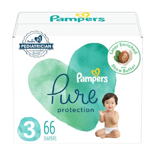 Pampers Pure Protection Diapers - Size 5, One Month Supply (132 Count), Hypoallergenic Premium Disposable Baby Diapers (Packaging May Vary)