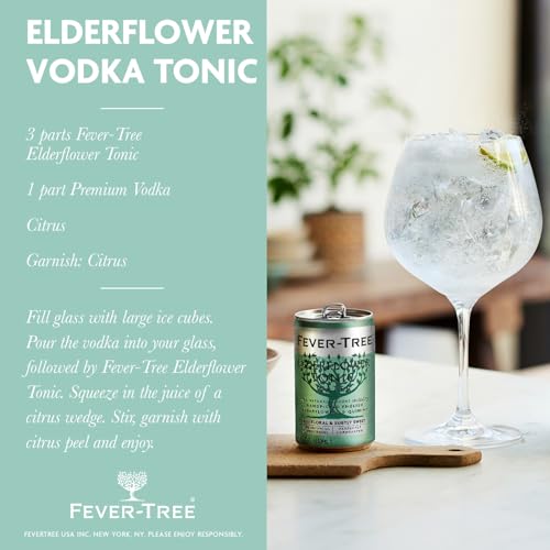 Fever-Tree Light Tonic Water Cans, 5.07 Fl Oz (Pack of 24), Lower in Calories, No Artificial Sweeteners, Flavorings or Preservatives (Packaging may vary)