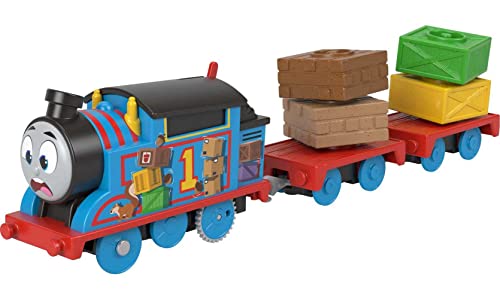 Thomas & Friends Motorized Toy Train Graffiti James Battery-Powered Engine with Tender & Cargo Car for Pretend Play Preschool Kids Ages 3+ Years