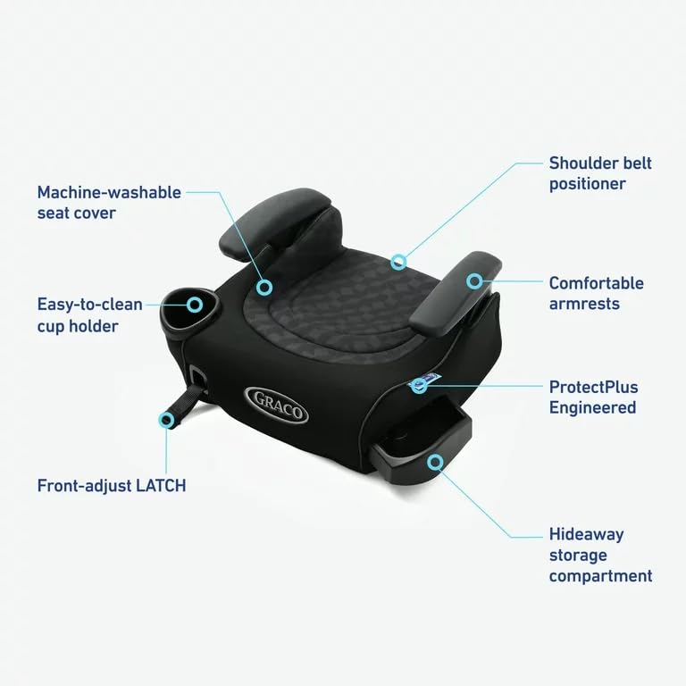 Graco TurboBooster 2.0 Backless Booster Car Seat, Denton