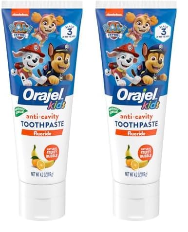 Orajel Kids Anti-Cavity Fluoride Toothpaste, Natural Flavor, 4.2oz Tube