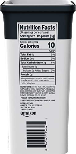 Amazon Brand - Happy Belly Drink Mix Singles, Lemonade, 0.53 ounce (Pack of 6)