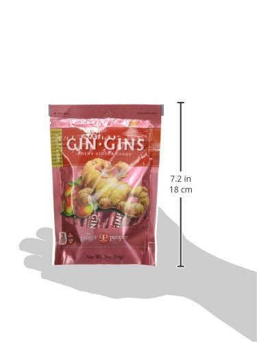 GIN GINS Original Ginger Chews by The Ginger People – Anti-Nausea and Digestion Aid, Individually Wrapped Healthy Candy – Original Flavor, 3 Oz Bag (Pack of 1)