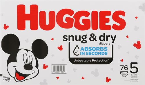 Huggies Size 2 Diapers, Snug & Dry Baby Diapers, Size 2 (12-18 lbs), 100 Count, Packaging May Vary