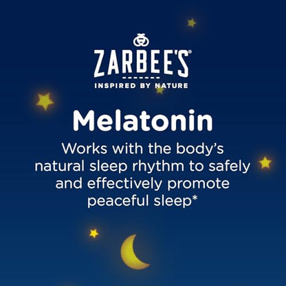 Zarbee's Kids 1mg Melatonin Gummy; Drug-Free & Effective Sleep Supplement for Children Ages 3 and Up; Natural Berry Flavored Gummies; 50 Count