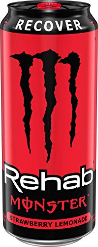 Monster Energy Rehab Tea + Lemonade + Energy, Energy Iced Tea, Energy Drink 15.5 Ounce (Pack of 15)