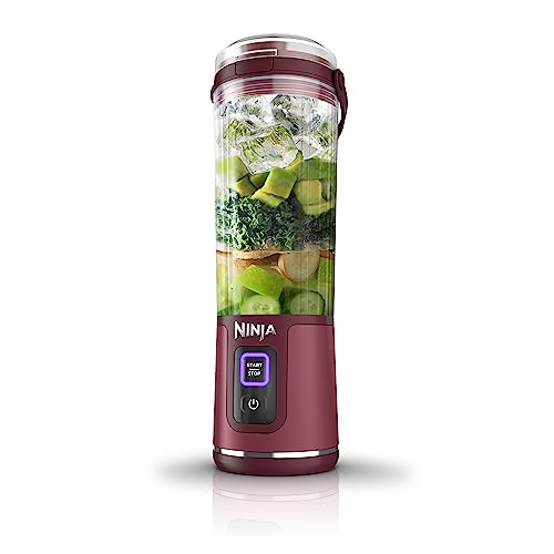 Ninja BC151EM Blast Portable Blender, Cordless, 18oz. Vessel, Personal Blender-for Shakes & Smoothies, BPA Free, Leakproof-Lid & Sip Spout, USB-C Rechargeable, Dishwasher Safe Parts