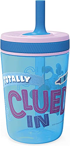 Zak Designs 15oz Bluey Kelso Tumbler Set, BPA-Free Leak-Proof Screw-On Lid with Straw Made of Durable Plastic and Silicone, Perfect Bundle for Kids, 2 Count (Pack of 1)