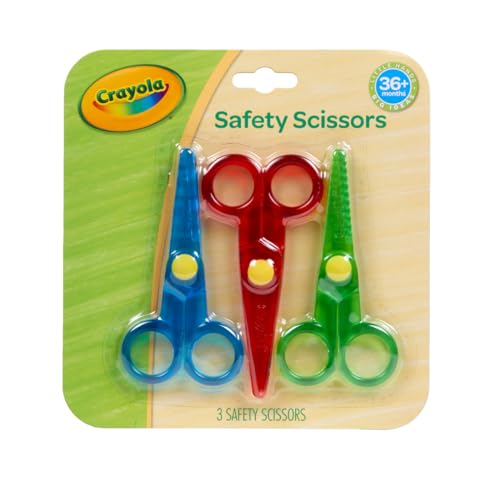 Crayola My First Safety Scissors, Toddler Art Supplies, 3ct