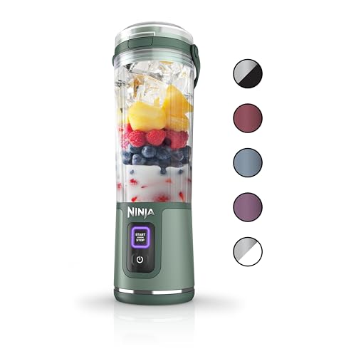 Ninja BC151EM Blast Portable Blender, Cordless, 18oz. Vessel, Personal Blender-for Shakes & Smoothies, BPA Free, Leakproof-Lid & Sip Spout, USB-C Rechargeable, Dishwasher Safe Parts