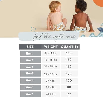 The Honest Company Clean Conscious Diapers | Plant-Based, Sustainable | Above It All + Pandas | Club Box, Size Newborn, 72 Count