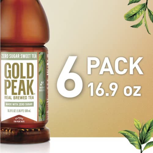 Gold Peak Tea, Sweet Tea, 16.9 fl oz, 6 Pack