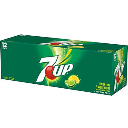 7UP Zero Sugar Lemon Lime Soda, 12 fl oz cans (Pack of 12)