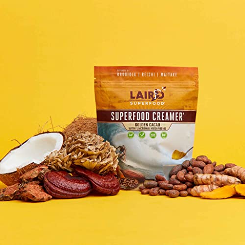 Laird Superfood Non-Dairy Superfood Creamer - Coconut Powder Coffee Creamer - Sweet & Creamy - Gluten Free, Non-GMO, Vegan - 16 oz. Bag, Pack of 1