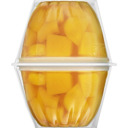 Dole Fruit Bowls Diced Peaches in 100% Juice Snacks, 4oz 12 Total Cups, Gluten & Dairy Free, Bulk Lunch Snacks for Kids & Adults