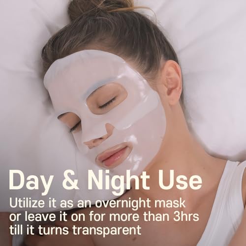 Deep Collagen Overnight Mask 37gx4ea | The real collagen 2,160,000ppb | Facial Hydrogel Masks with low molecular weight collagen for elasticity, firming, and moisturizing