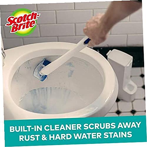 Scotch-Brite Disposable Toilet Scrubber Refills, Removes Rust & Hard Water Stains, 10 Disposable Refills Blue