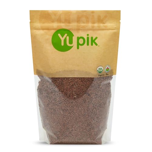 Yupik Organic Golden Flax Seeds, 2.2 lb, Non-GMO, Vegan, Gluten-Free, Pack of 1