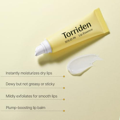 Torriden SOLID In Ceramide Lip Essence 0.37 Oz. (Pack of 2) - Moisturizing Lip Balms for Glowy, Dewy, Plumped, and Radiant Lip - Organic Jojoba Seed Oil, Ceramides, and Fuligo Wax - Korean Skin Care