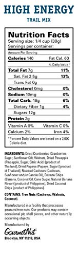 Power Up Trail Mix, Mega Omega Trail Mix, Non-GMO, Vegan, Gluten Free, No Artificial Ingredients, Gourmet Nut, 14 Ounce Bag