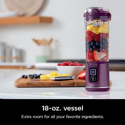 Ninja BC151EM Blast Portable Blender, Cordless, 18oz. Vessel, Personal Blender-for Shakes & Smoothies, BPA Free, Leakproof-Lid & Sip Spout, USB-C Rechargeable, Dishwasher Safe Parts