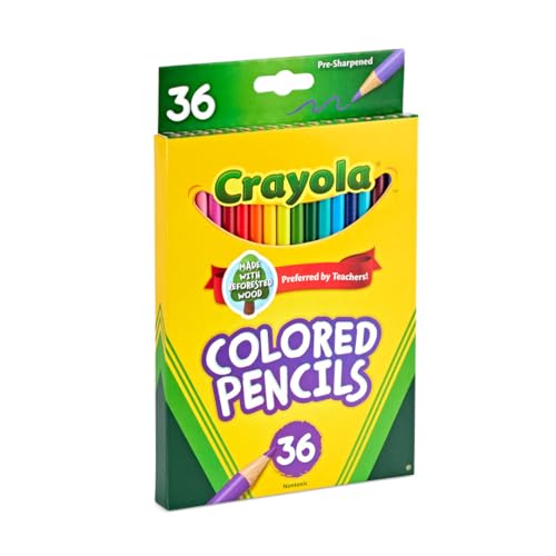 Crayola Colored Pencils (36ct), Kids Pencils Set, Art Supplies, Great for Coloring Books, Classroom Pencils, Nontoxic, 3+