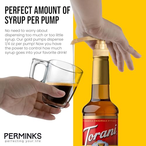 Torani and DaVinci Compatible Syrup Pumps (Set of 2)- fits bottles (25.4 oz-750ml)