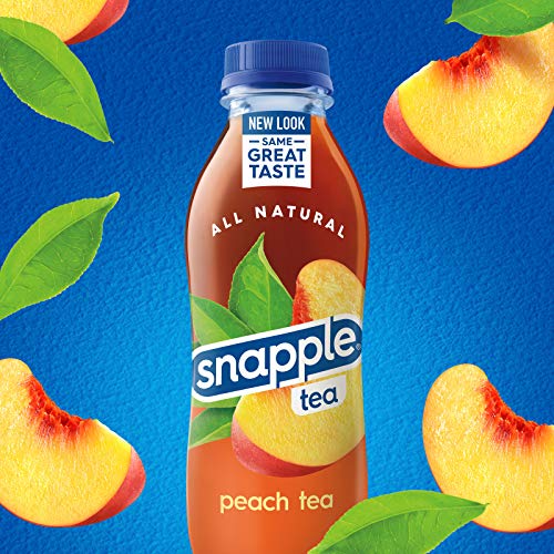 Snapple Zero Sugar Peach Tea, 16 fl oz recycled plastic bottle (Pack of 12)