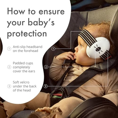 Alpine Muffy Baby Ear Protection for Babies and Toddlers up to 36 Months - CE & ANSI Certified - Noise Reduction Earmuffs - Comfortable Baby Headphones Against Hearing Damage & Improves Sleep - Black